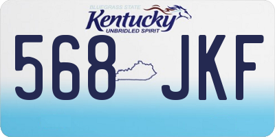 KY license plate 568JKF