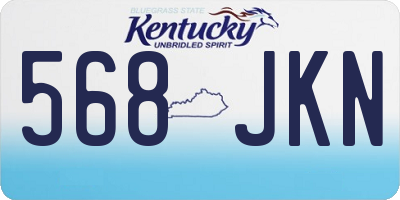 KY license plate 568JKN