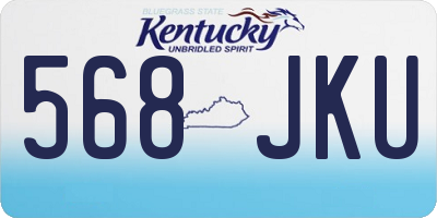 KY license plate 568JKU
