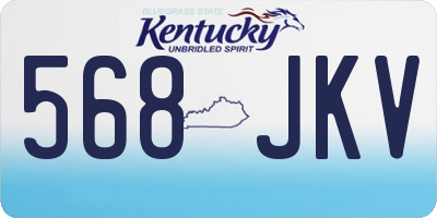 KY license plate 568JKV
