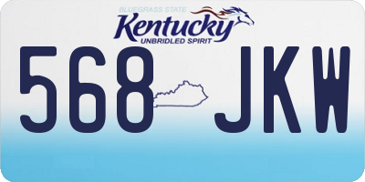 KY license plate 568JKW