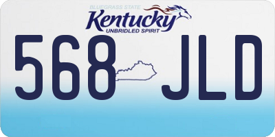 KY license plate 568JLD