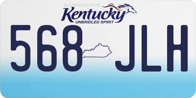 KY license plate 568JLH