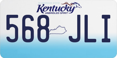 KY license plate 568JLI