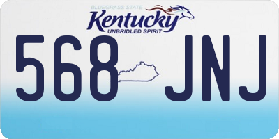KY license plate 568JNJ