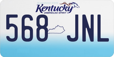 KY license plate 568JNL