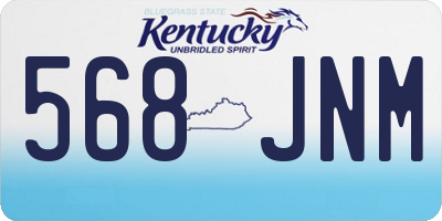 KY license plate 568JNM