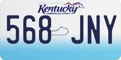 KY license plate 568JNY
