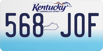 KY license plate 568JOF