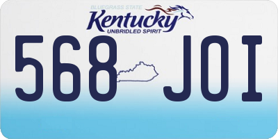 KY license plate 568JOI