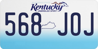 KY license plate 568JOJ