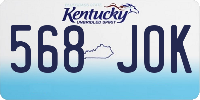 KY license plate 568JOK