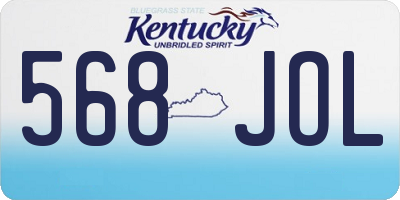 KY license plate 568JOL