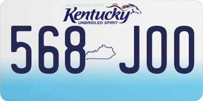 KY license plate 568JOO