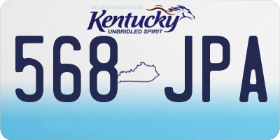 KY license plate 568JPA