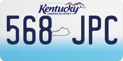 KY license plate 568JPC