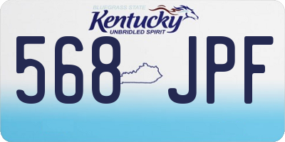 KY license plate 568JPF
