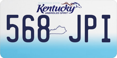 KY license plate 568JPI