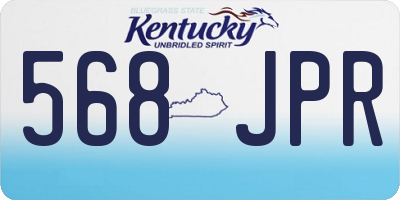 KY license plate 568JPR