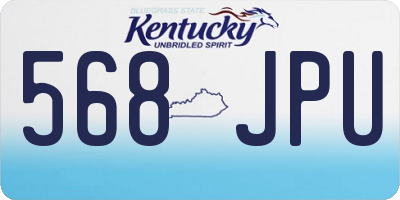 KY license plate 568JPU