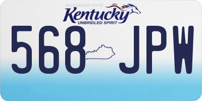KY license plate 568JPW