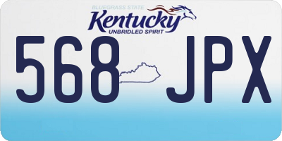 KY license plate 568JPX