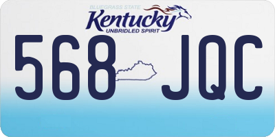 KY license plate 568JQC