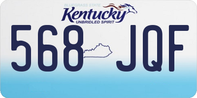 KY license plate 568JQF