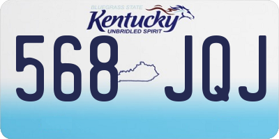 KY license plate 568JQJ