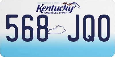 KY license plate 568JQO