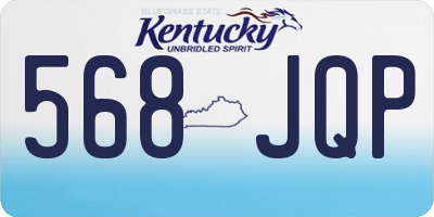 KY license plate 568JQP