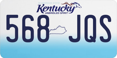 KY license plate 568JQS