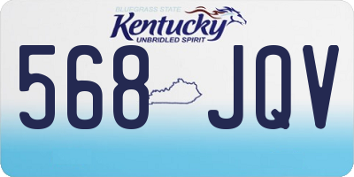 KY license plate 568JQV
