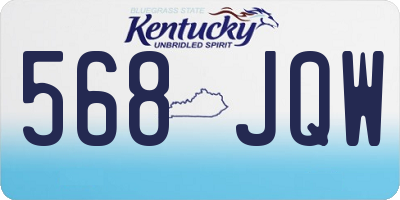 KY license plate 568JQW