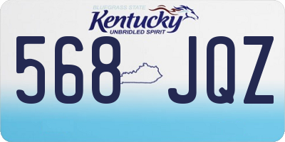 KY license plate 568JQZ