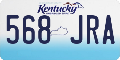 KY license plate 568JRA