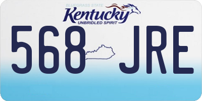 KY license plate 568JRE