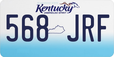 KY license plate 568JRF