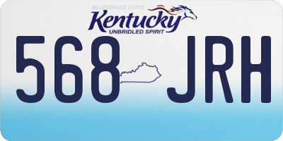 KY license plate 568JRH