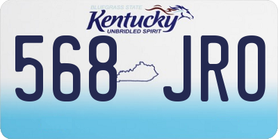 KY license plate 568JRO