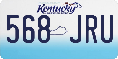 KY license plate 568JRU