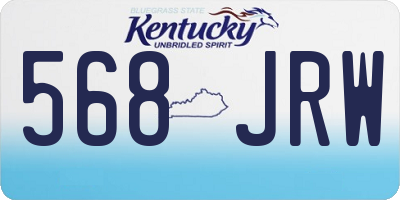 KY license plate 568JRW
