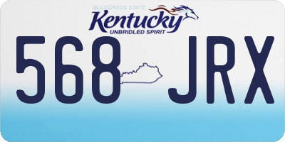 KY license plate 568JRX