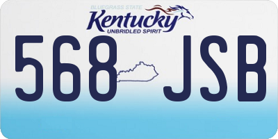 KY license plate 568JSB
