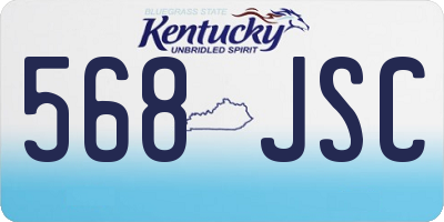 KY license plate 568JSC