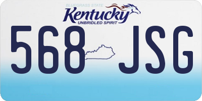 KY license plate 568JSG