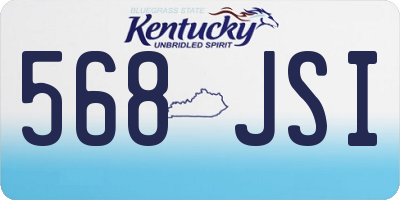 KY license plate 568JSI