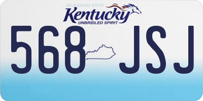 KY license plate 568JSJ