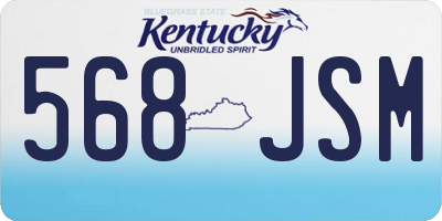 KY license plate 568JSM