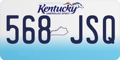 KY license plate 568JSQ